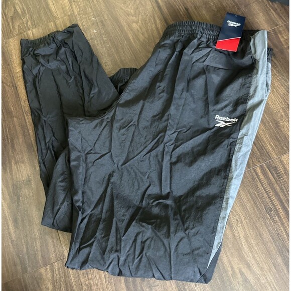 Reebok men's Light Weight RI Woven Track Pants Black  2XL - Picture 2 of 4